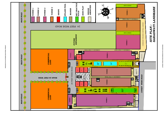 Saraswati Landmark site plan